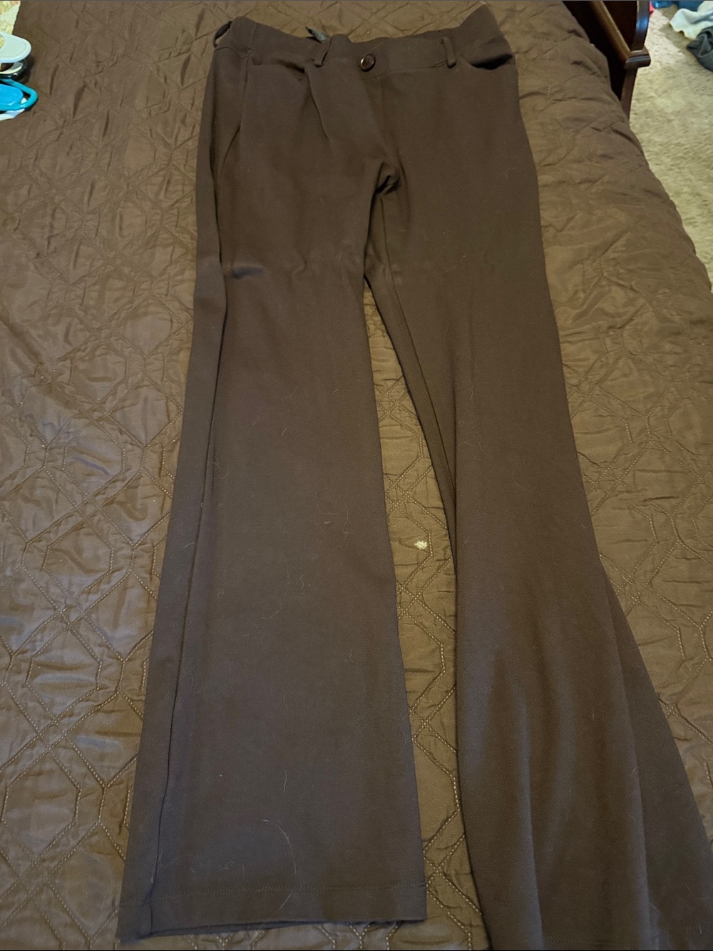 Black Bootcut Stretch Pants for Women